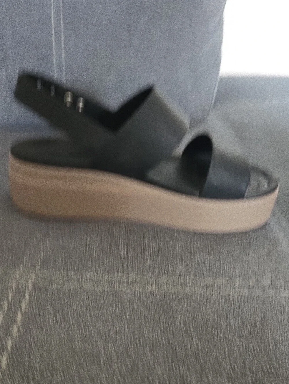 Crocs Brooklyn Low Wedge Sandal In Black And Tan